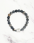 Black Water Jasper Bracelet — Mosaic Focal