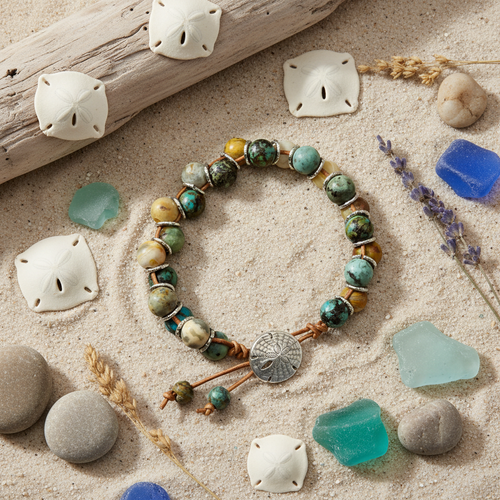 African Turquoise Jasper Flat Lay