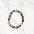 Tibetan Dzi-style Agate Bracelet — Citrine
