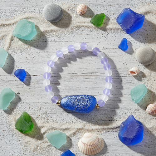 Beach Glass Cobalt Flat Lay