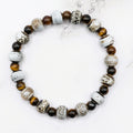 Birch Porcelain & Tiger Eye Bracelet