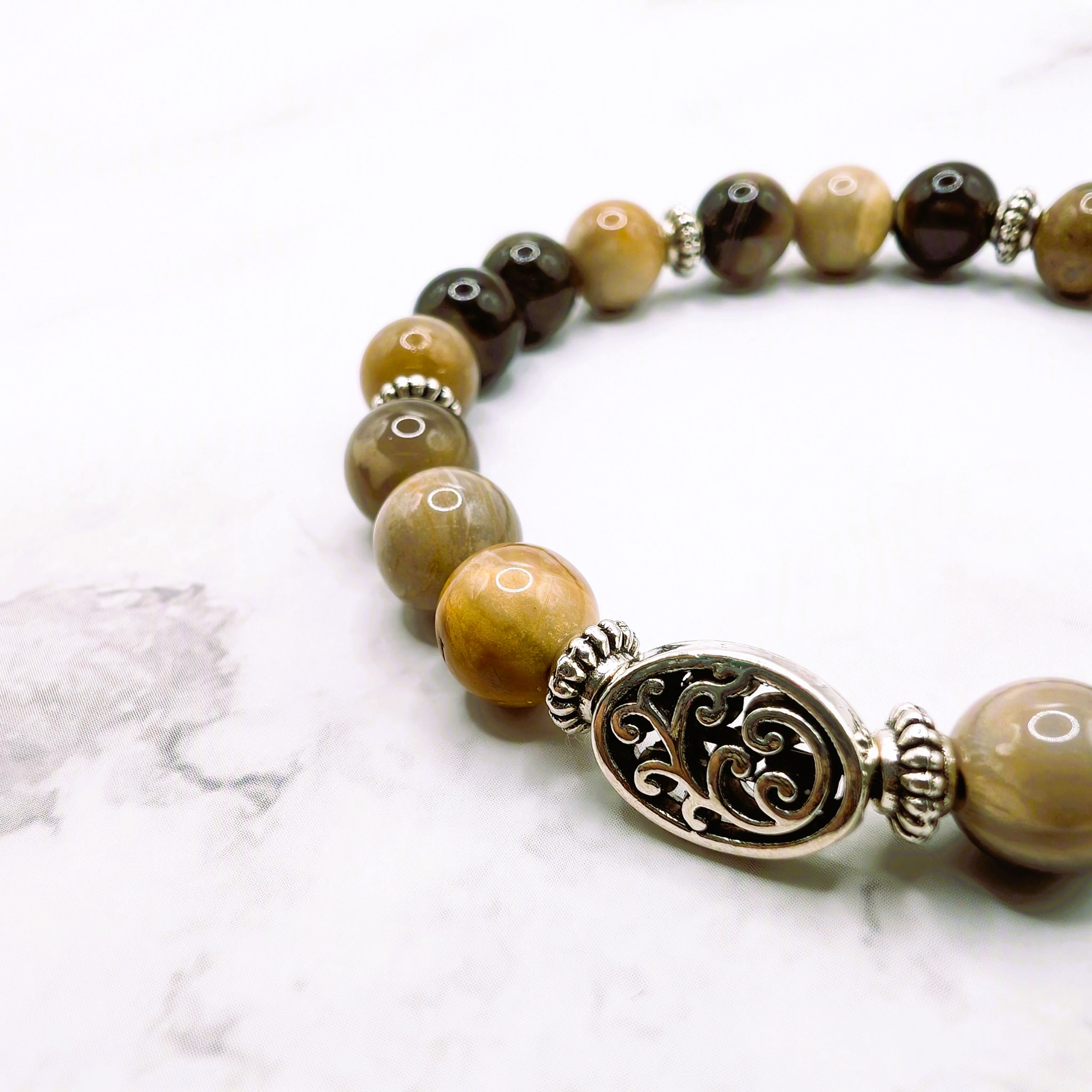 Black & Smoky Agate Bracelet