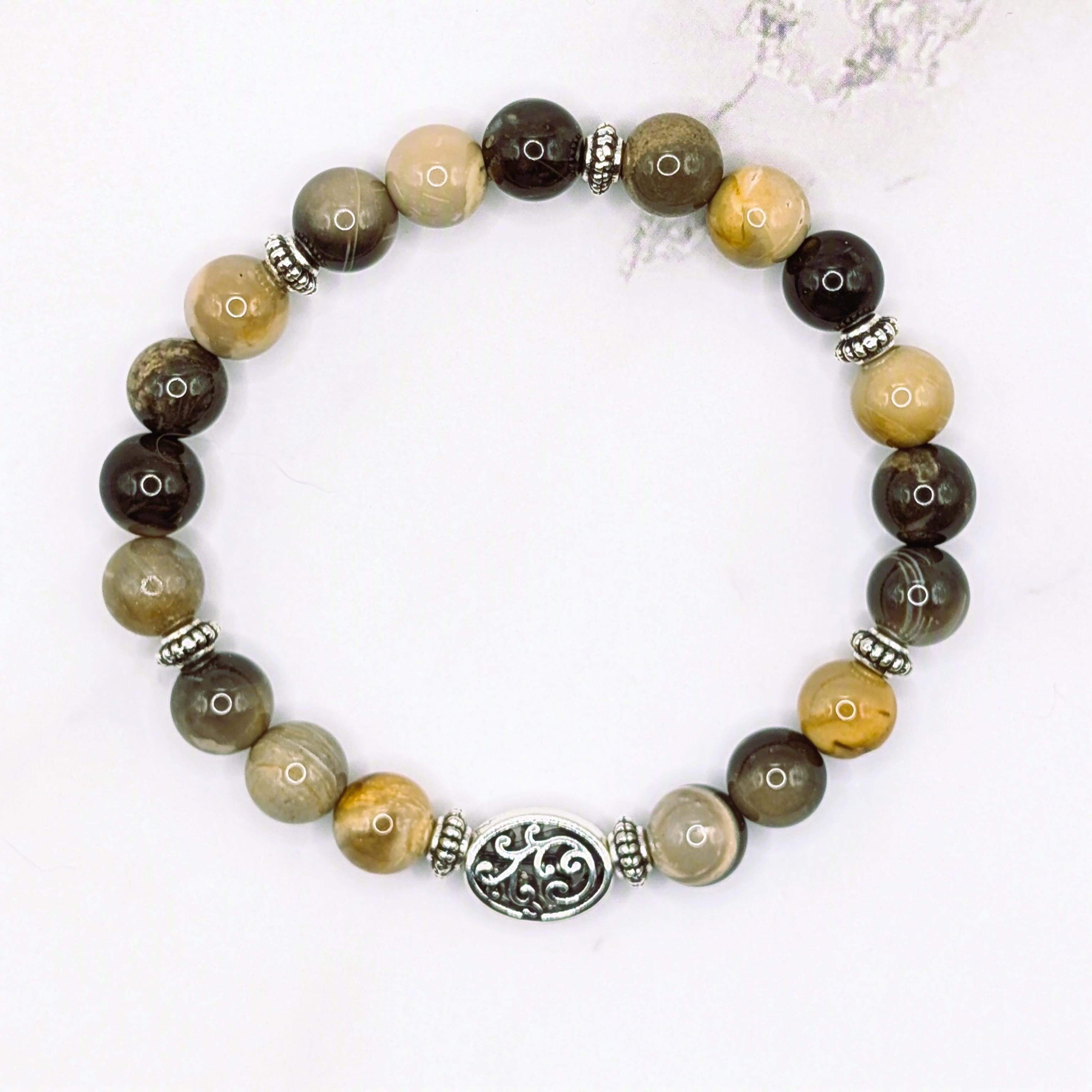 Black & Smoky Agate Bracelet