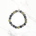 Black Water Jasper Bracelet — Serpentine & Sequin
