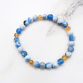Blue Agate & Czech Glass Bracelet