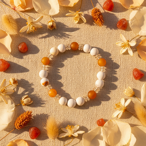 Carnelian Orange Blossom Flat Lay