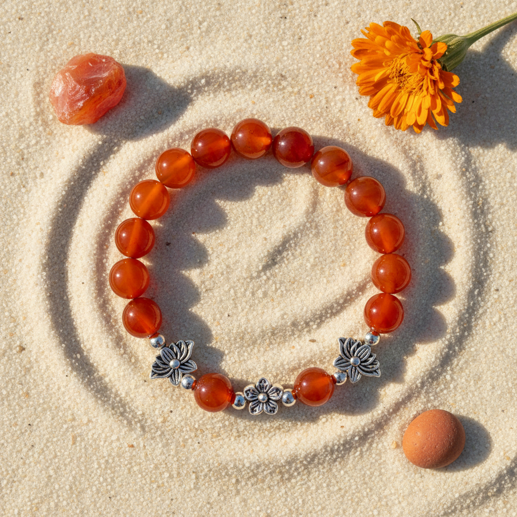 Carnelian Silver Lotus Editorial