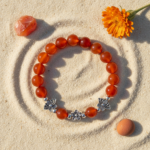 Carnelian Silver Lotus Editorial