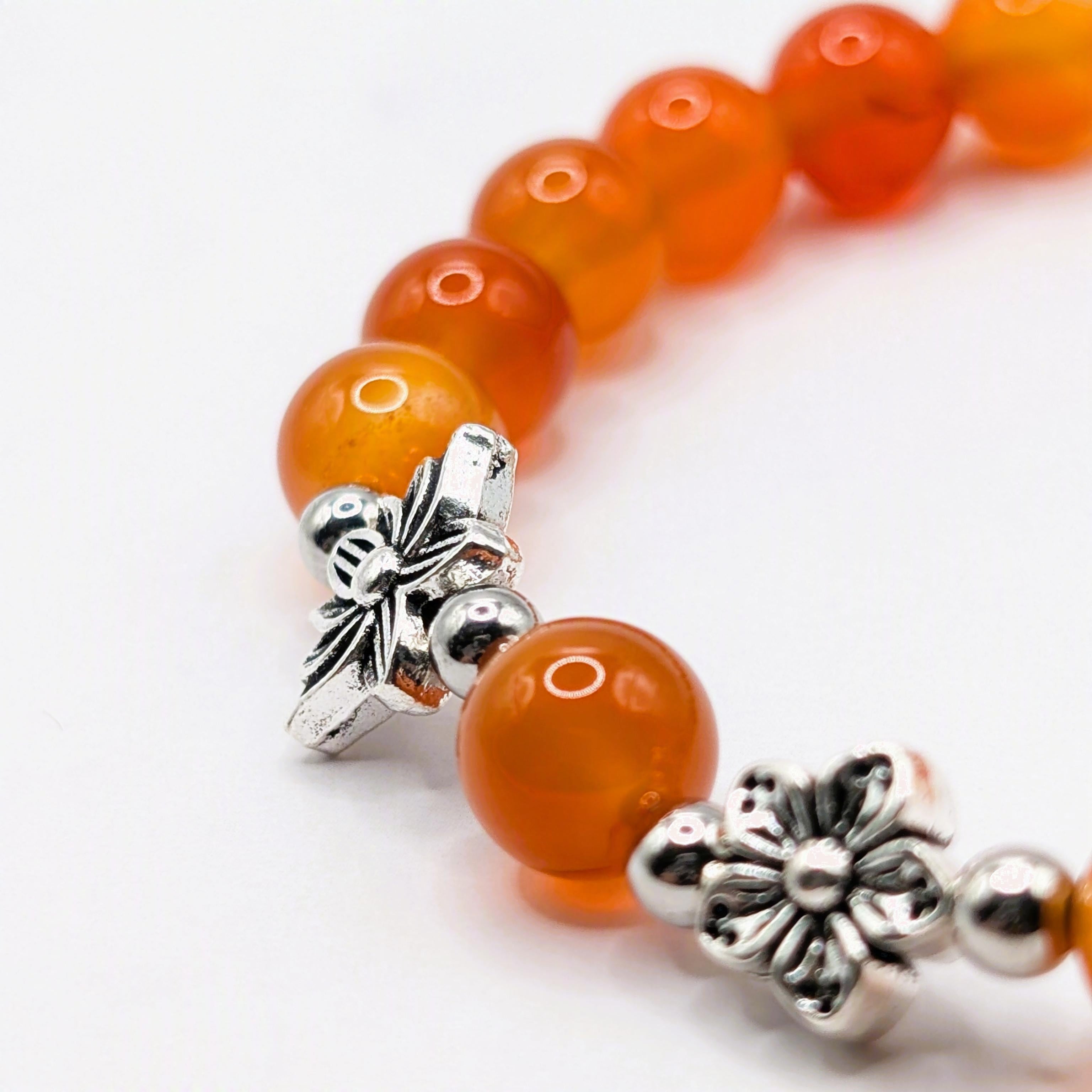Carnelian & Lotus Bracelet