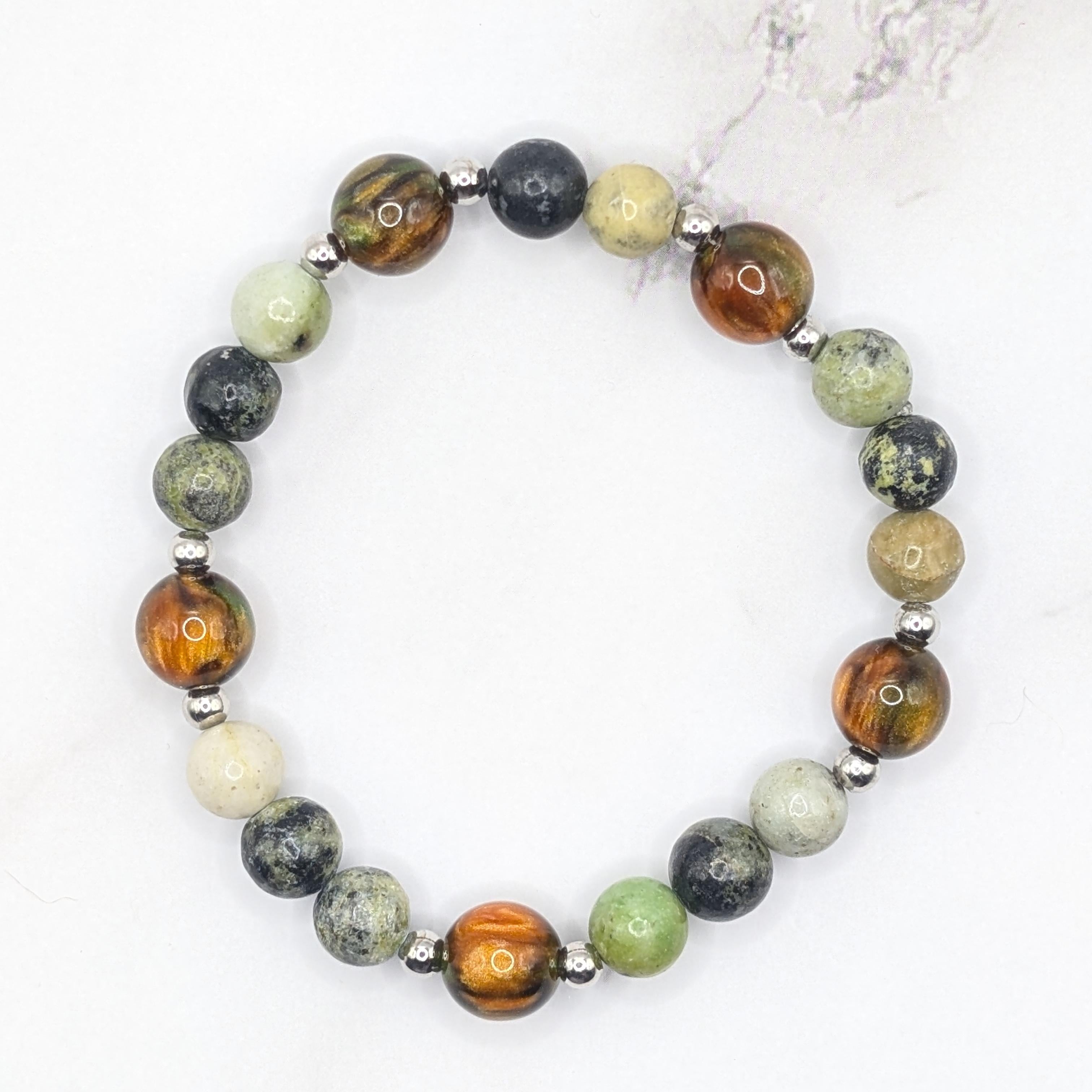 China Chrysoprase & Woodland Bracelet