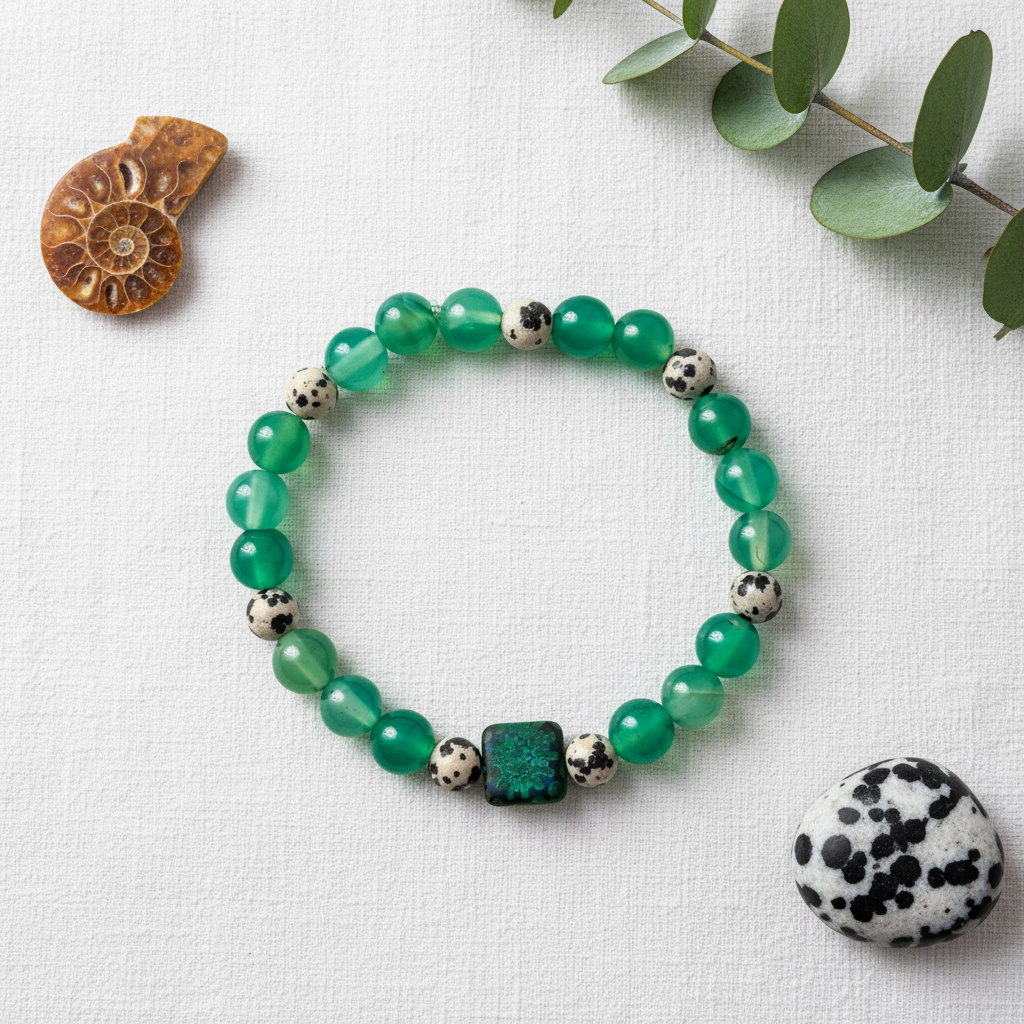 Green Agate Dalmatian Jasper Editorial