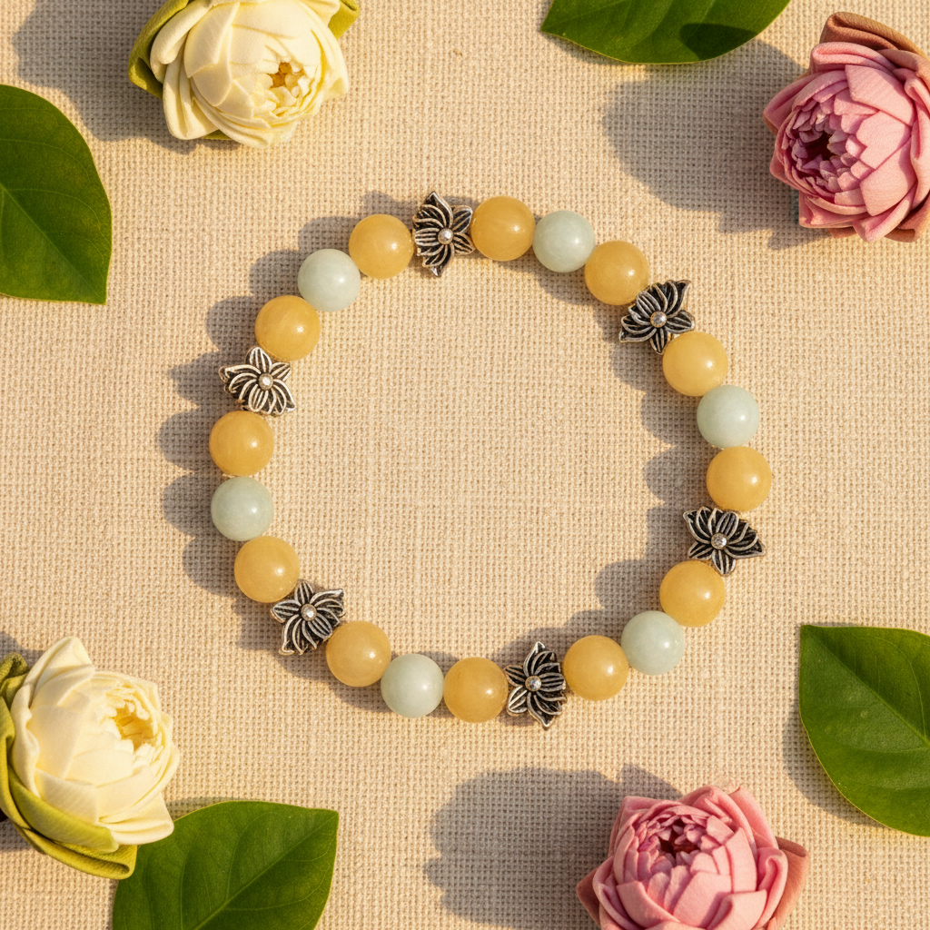 Honey Stone Angelite Lotus