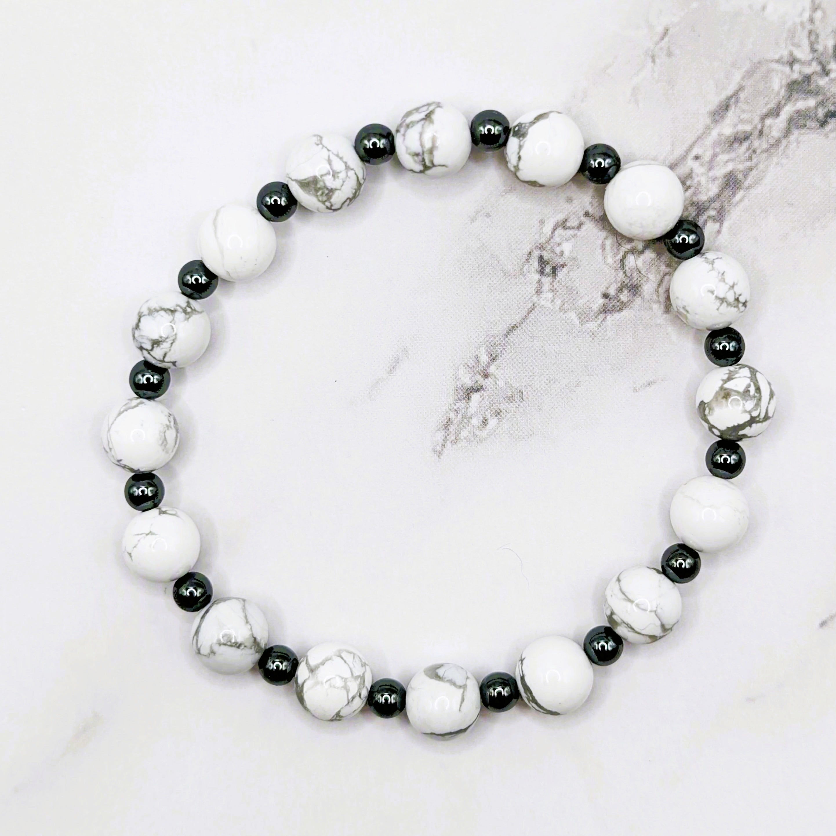 Howlite & Hematite Bracelet