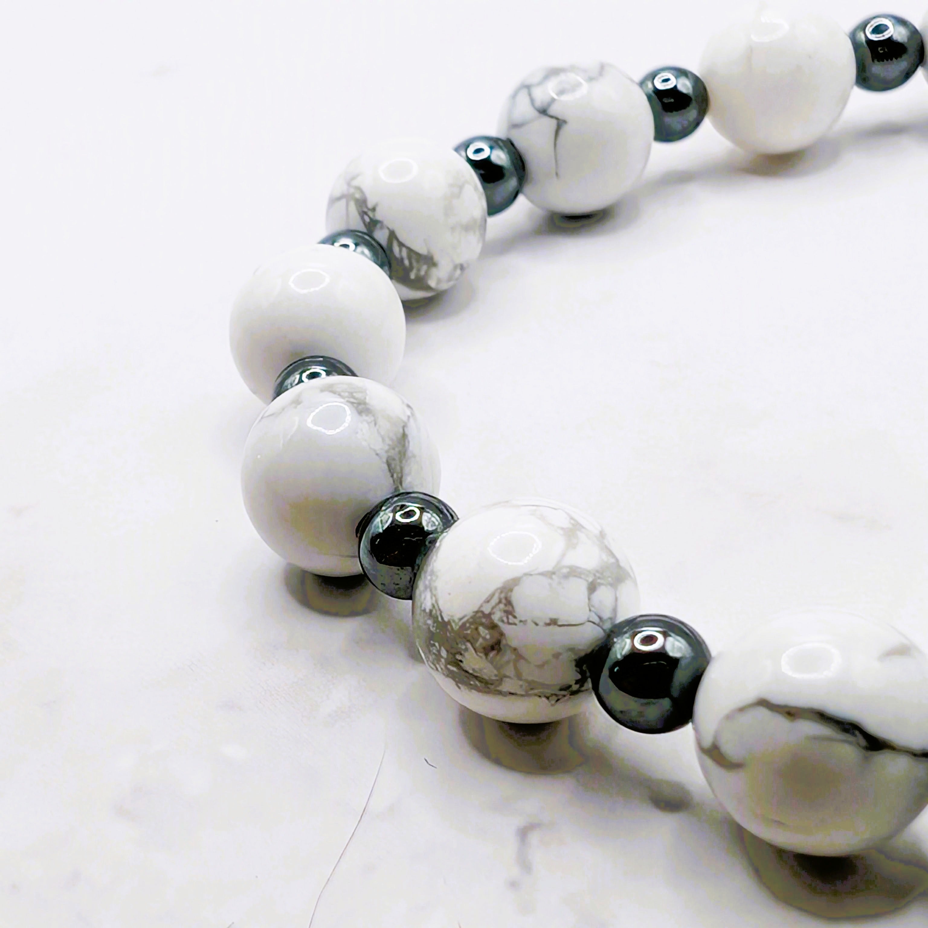 Howlite & Hematite Bracelet