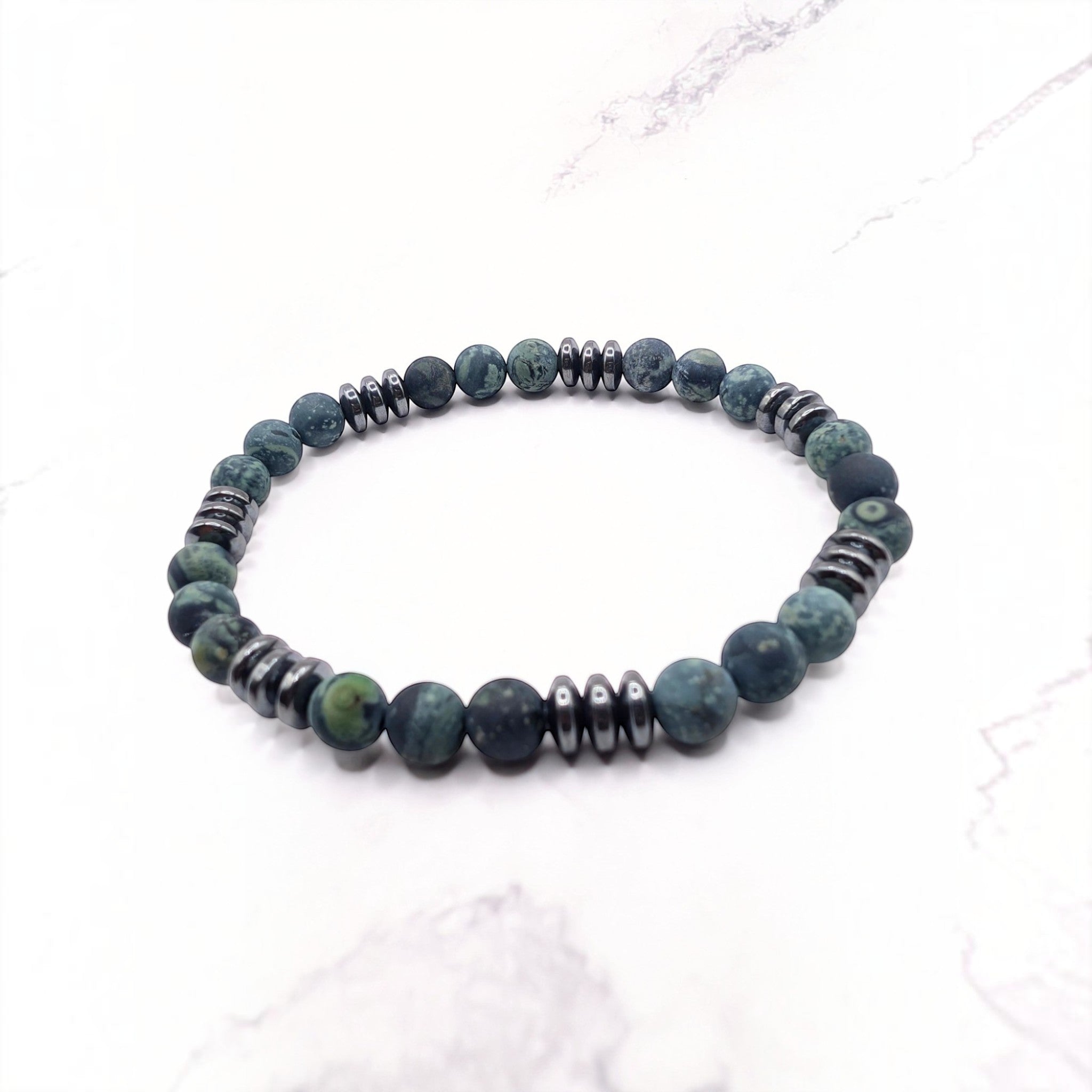 Kambaba Jasper Bracelet — Hematite
