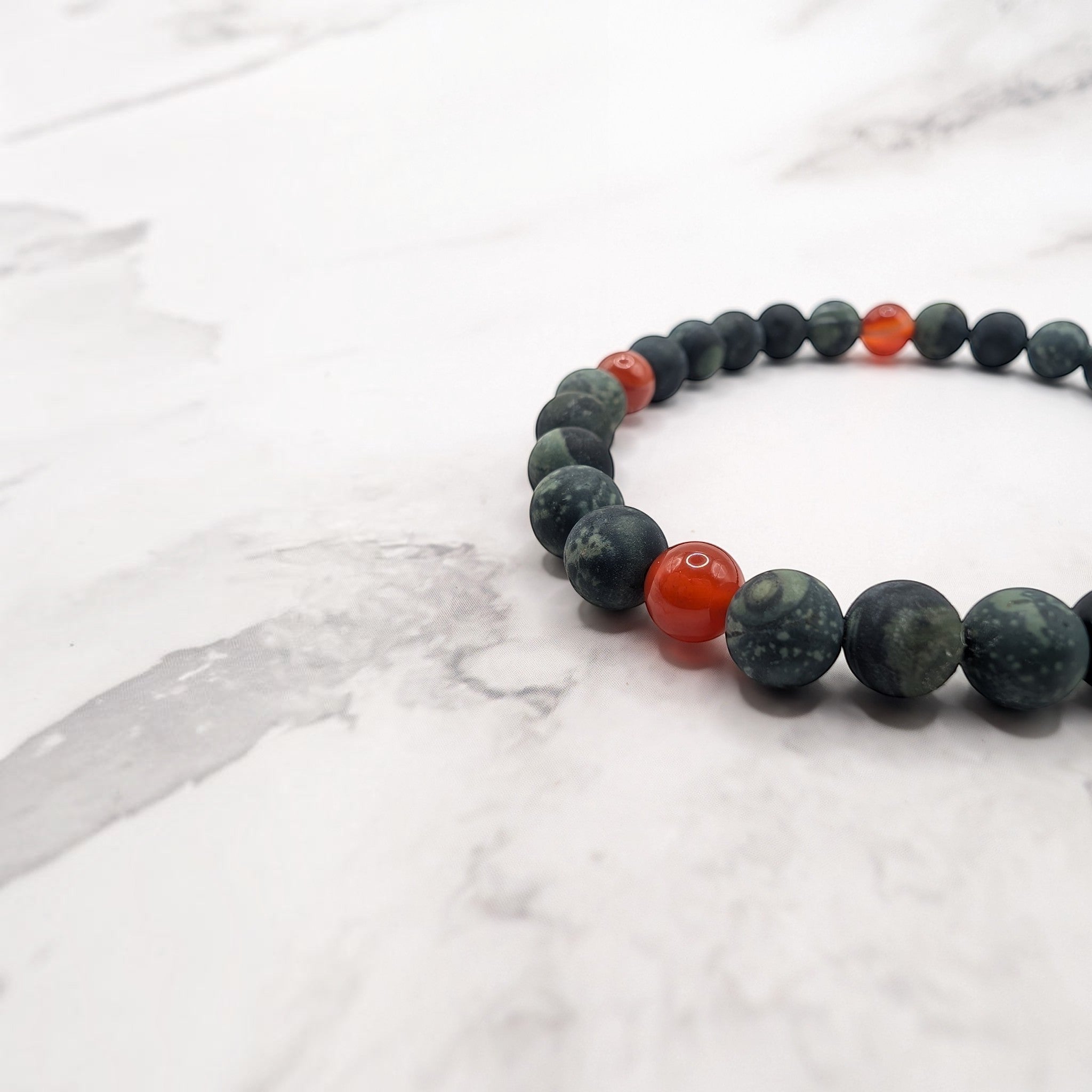 Kambaba Jasper Bracelet — Red Line Agate