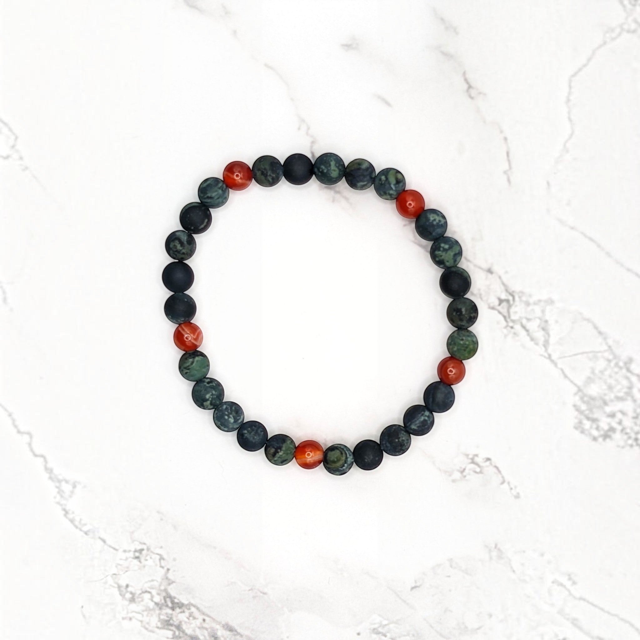 Kambaba Jasper Bracelet — Red Line Agate