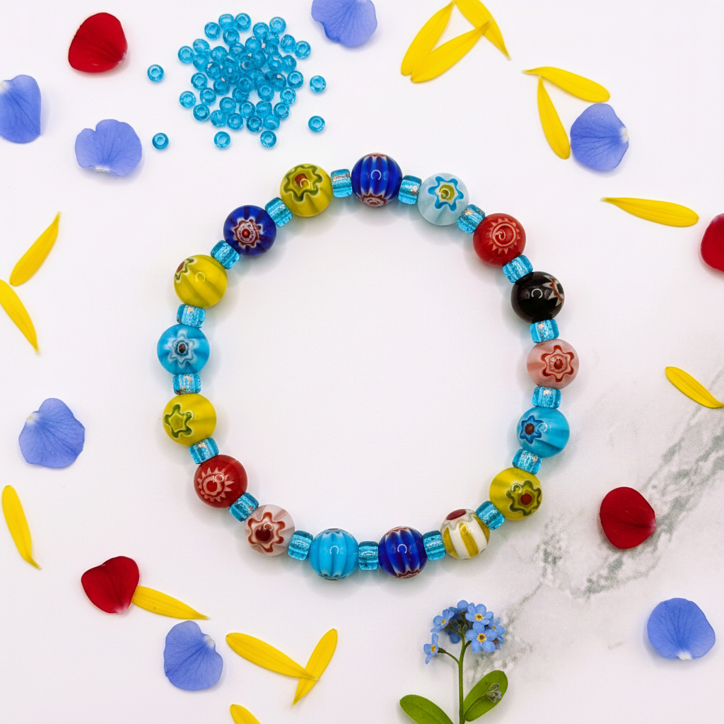 Millefiori Blue Czech Glass Editorial