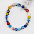 Millefiori Flower Bracelet Gold