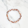 Tibetan Dzi-style Agate Bracelet — Brass Accents