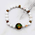 Orange Blossom Agate & Dark Woods Bracelet