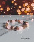 Rose Quartz and Pietersite Stretch Bracelet