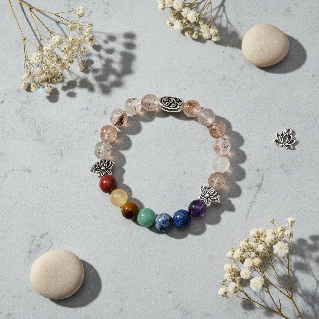 Sakura Agate Chakra Flat Lay — Revised