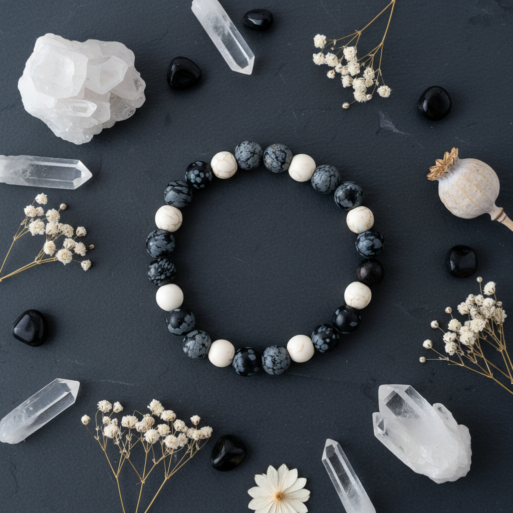 Snowflake Obsidian Flat Lay