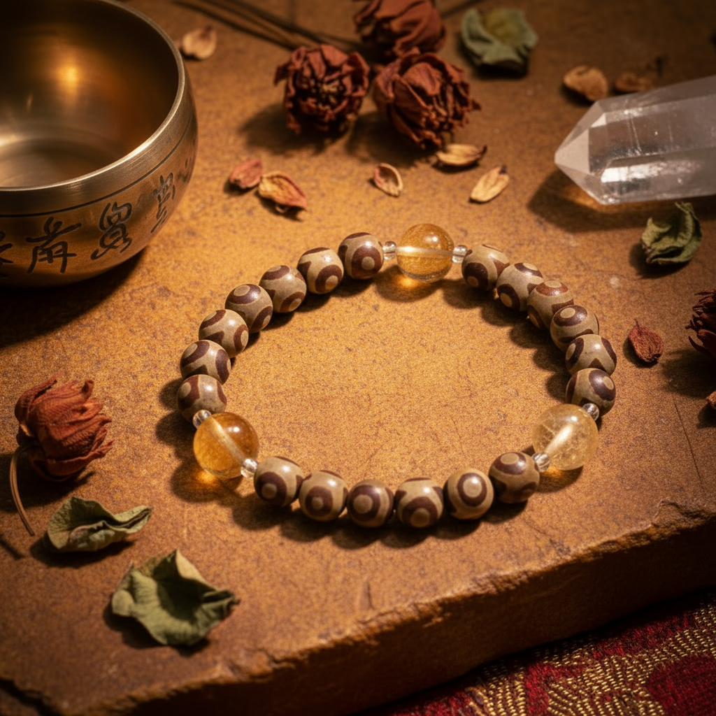 Tibetan Dzi Agate Citrine — Lighter Stone