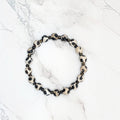 Tibetan Dzi-style Agate Bracelet — Black & White