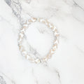 Tibetan Dzi-style Agate Bracelet — White & Silver Filigree
